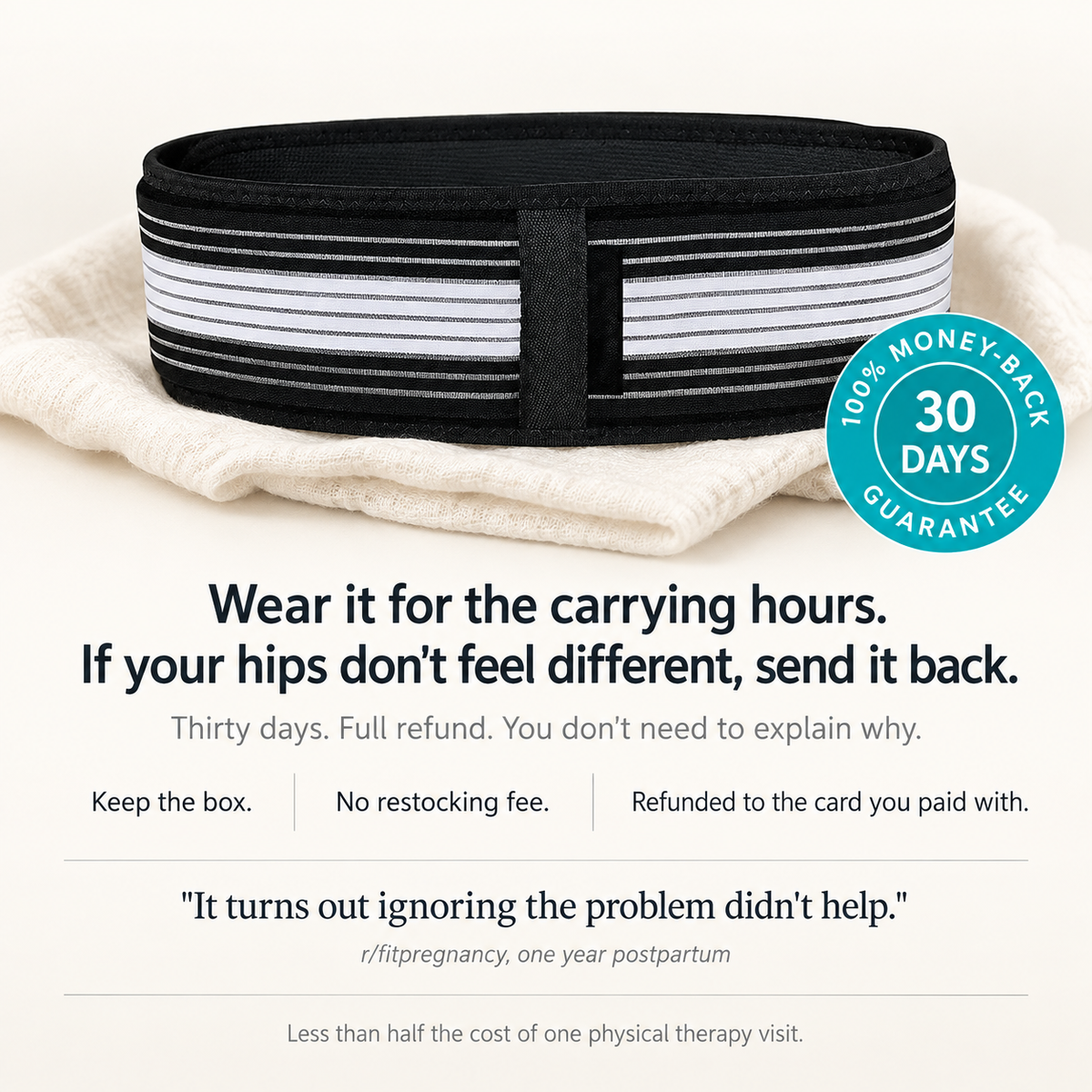 Instant Lower Back Relief With The Postpartum Hip Belt